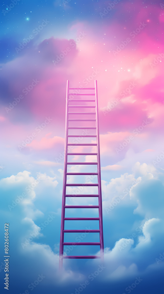 Ladder to the sky, symbolizing the upward journey of success and progress