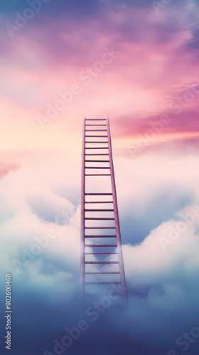 Ladder to the sky  symbolizing the upward journey of success and progress