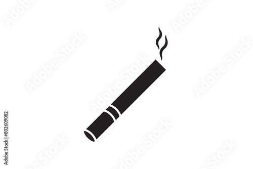 smoking sign with cigarette silhouette vector