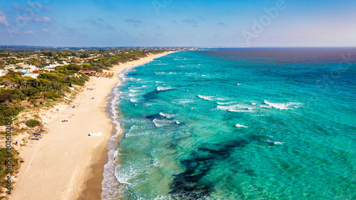Tableau sur toile Punta Prosciutto is a wonderful beach of Salento coast, part of the Municipality of Porto Cesareo, Puglia region, South Italy