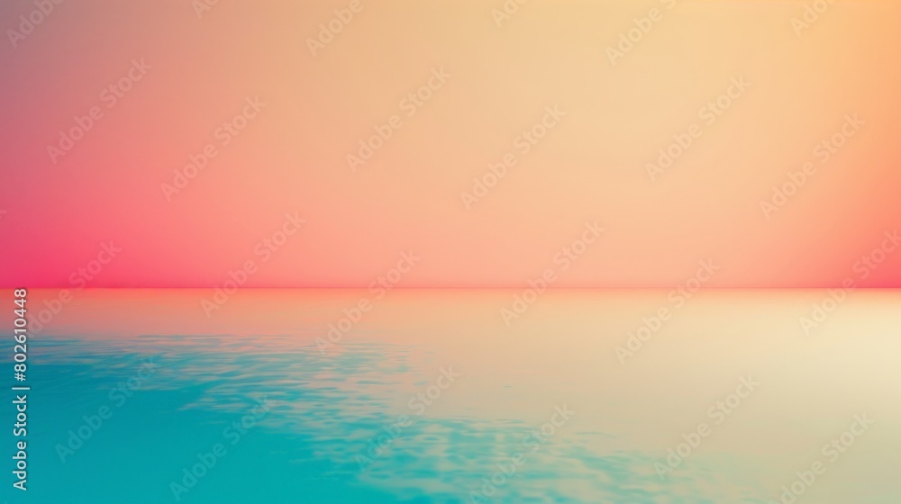 The image shows a beautiful sunset over a calm sea The image shows a beautiful sunset over a calm sea