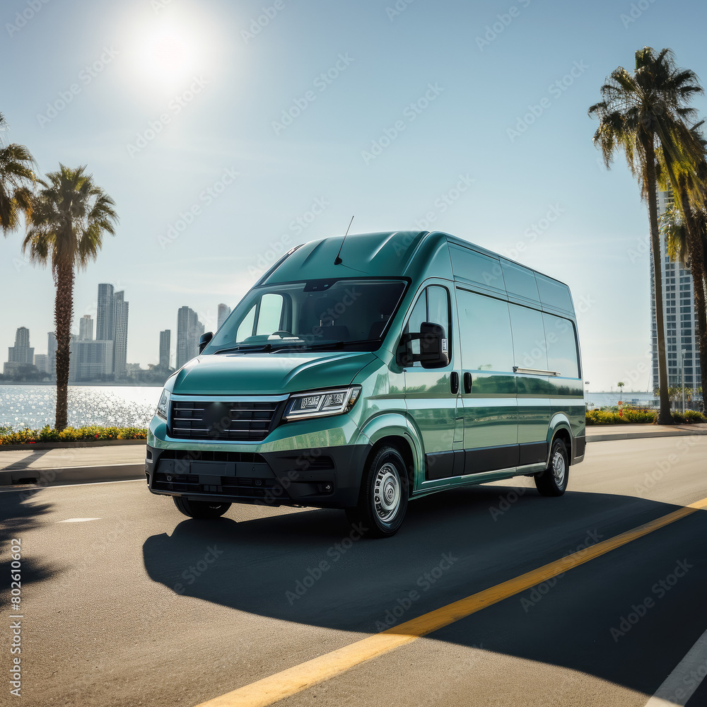 Electric fleet solutions: Showcasing electric vans or trucks in delivery services
