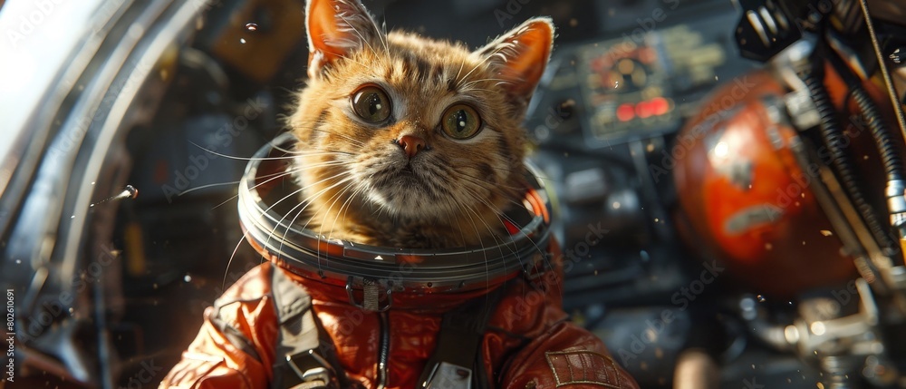 Space odyssey featuring heroic cat pilots