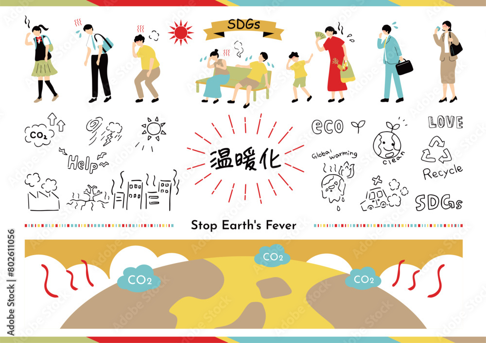 温暖化に苦しむ人達 温暖化に苦しむ人達