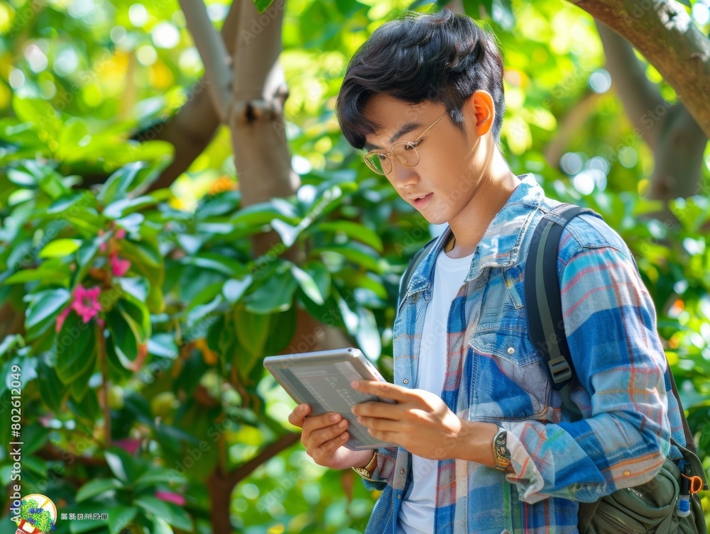 Asian College Student Engages in Digital Outdoor Learning for Sustainable Education Asian College Student Engages in Digital Outdoor Learning for Sustainable Education