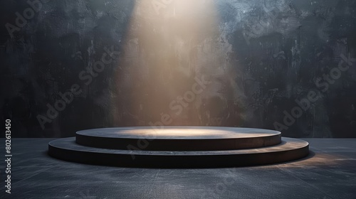 Blank commercial podium for 3D product showcasing photo