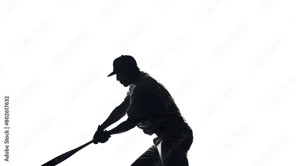 Fototapeta premium silhouette, baseball