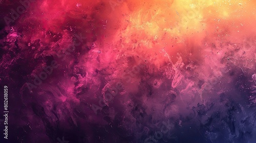 A colorful background with a purple and orange swirl. The background is a mix of purple and orange, with a few blue spots
