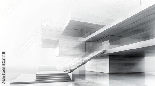 Architectural Sketch  Home Concept 3D Rendering
