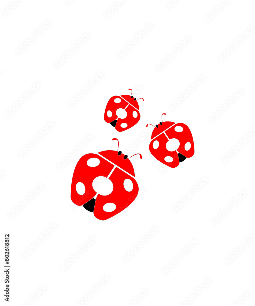 Illustration of isolated ladybugs animal of cartoon, red colors for logo, icon, mascot and sign. Illustration of isolated ladybugs animal of cartoon, red colors for logo, icon, mascot and sign.