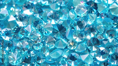 Light Reflections on Turquoise Gem Surfaces 