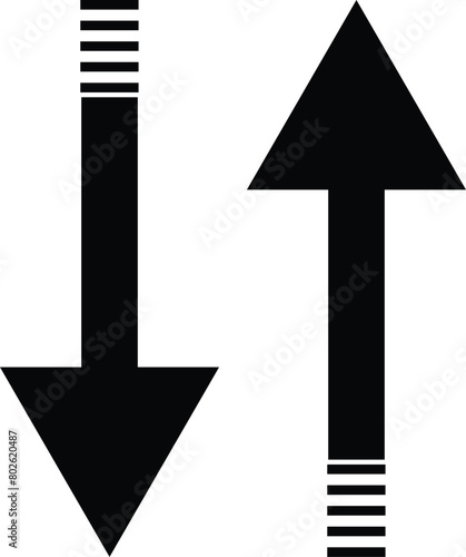 Up and down arrow flat style. Vector illustration icon isolated on white background. up and down arrow vector.