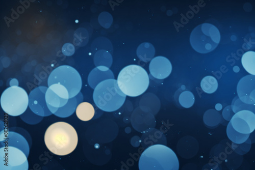 Blurred bokeh light on dark blue background for product display, product advertising backdrop,luxury-3d-background, modern-abstract-background, product 3d background