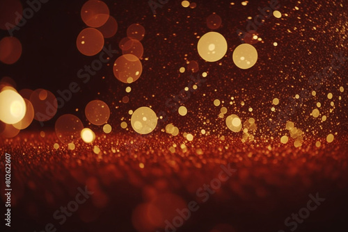 Blurred bokeh light on dark Red background for product display, product advertising backdrop,luxury-3d-background, modern-abstract-background, product 3d background