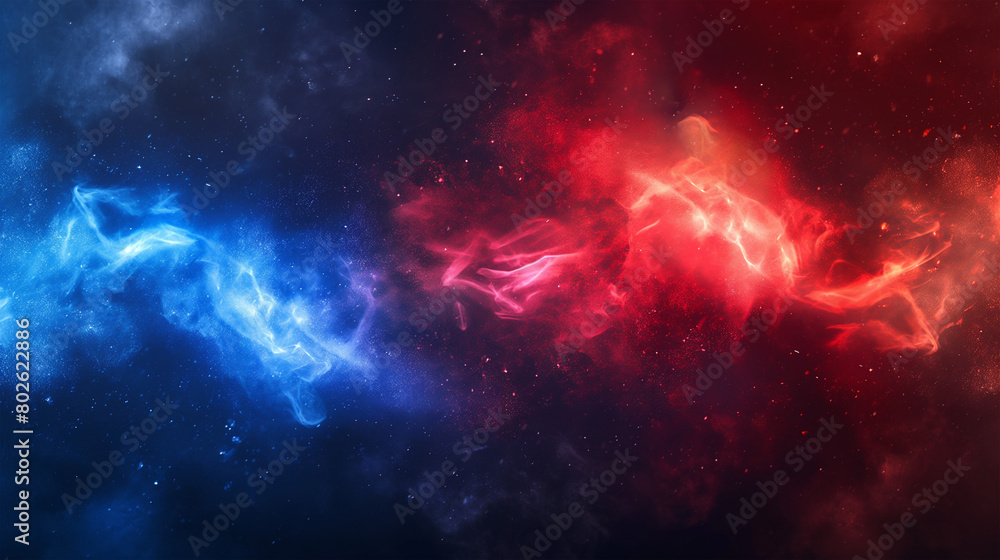 Fototapeta premium Red and Blue isolation background, Illustration