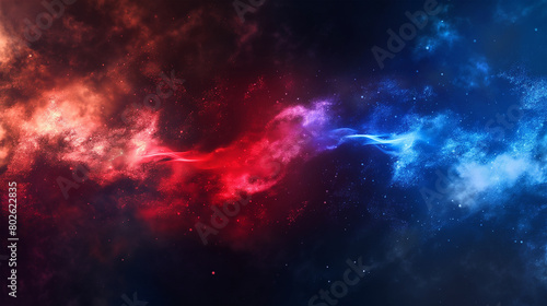 Red and Blue isolation background, Illustration