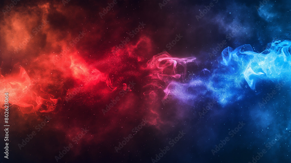 Fototapeta premium Red and Blue isolation background, Illustration