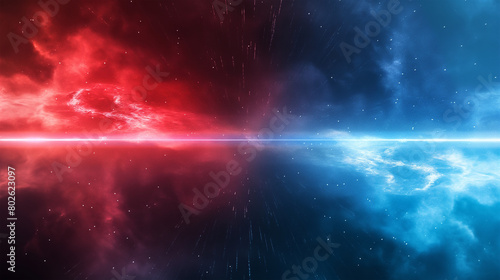 Wallpaper Mural Red and Blue isolation background, Illustration Torontodigital.ca