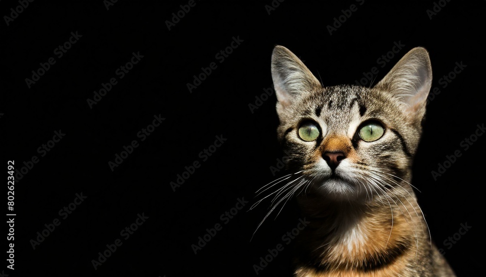 Portrait of a beautiful striped black and white cat close up Portrait of a beautiful striped black and white cat close up