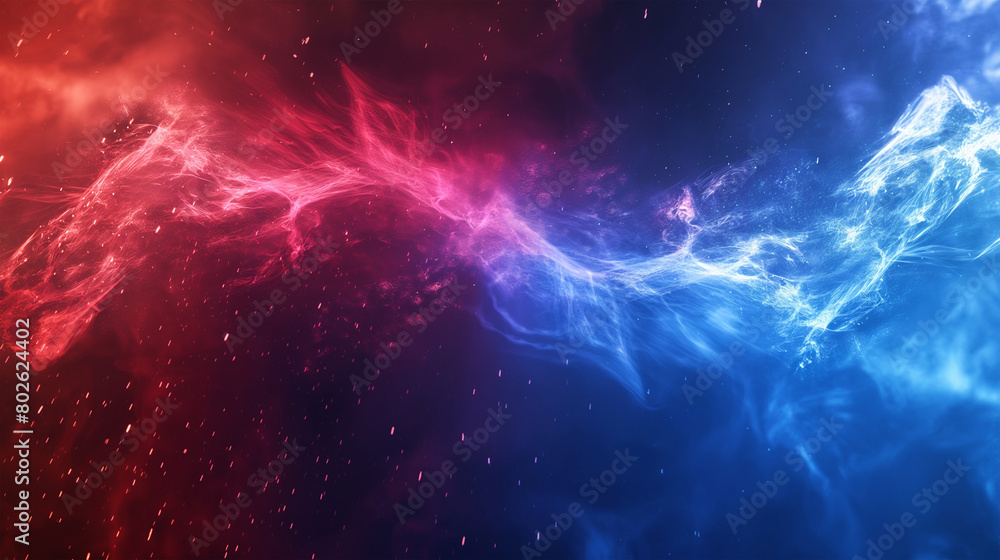 Red and Blue isolation background, Illustration