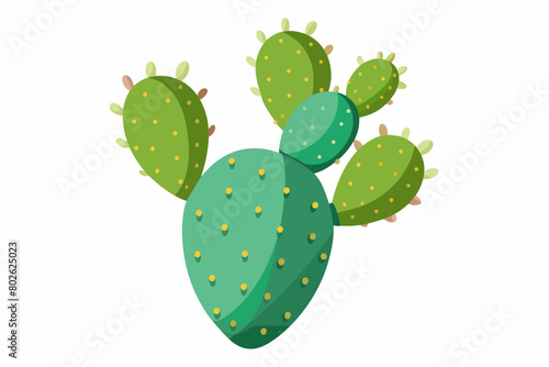 cactus in the desert vector art illustration 