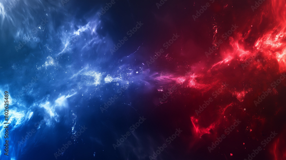 Red and Blue isolation background, Illustration