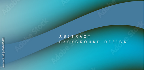 An electric blue background resembling waves, with a liquidlike texture. Includes a mix of rectangles and circles in shades of azure