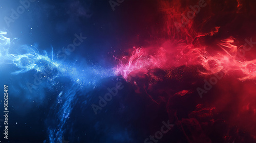 Red and Blue isolation background, Illustration