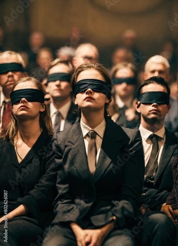 People blindfolded