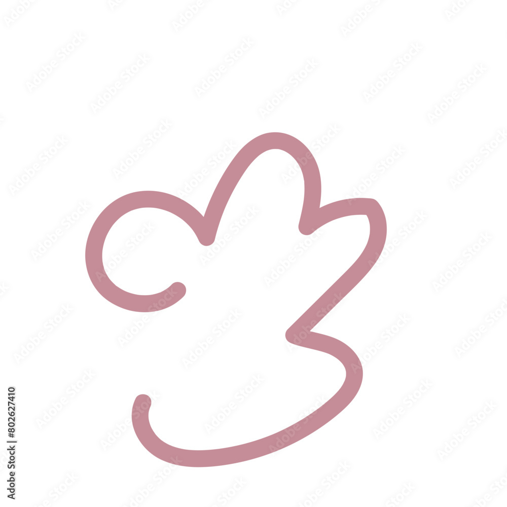Fototapeta premium Abstract shapes squiggle lines vector 