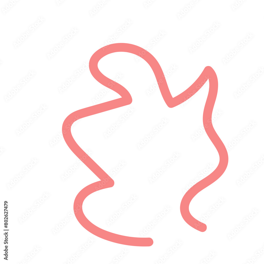 Abstract shapes squiggle lines vector 