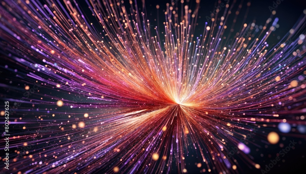 Vibrant abstract burst on a dark backdrop Vibrant abstract burst on a dark backdrop