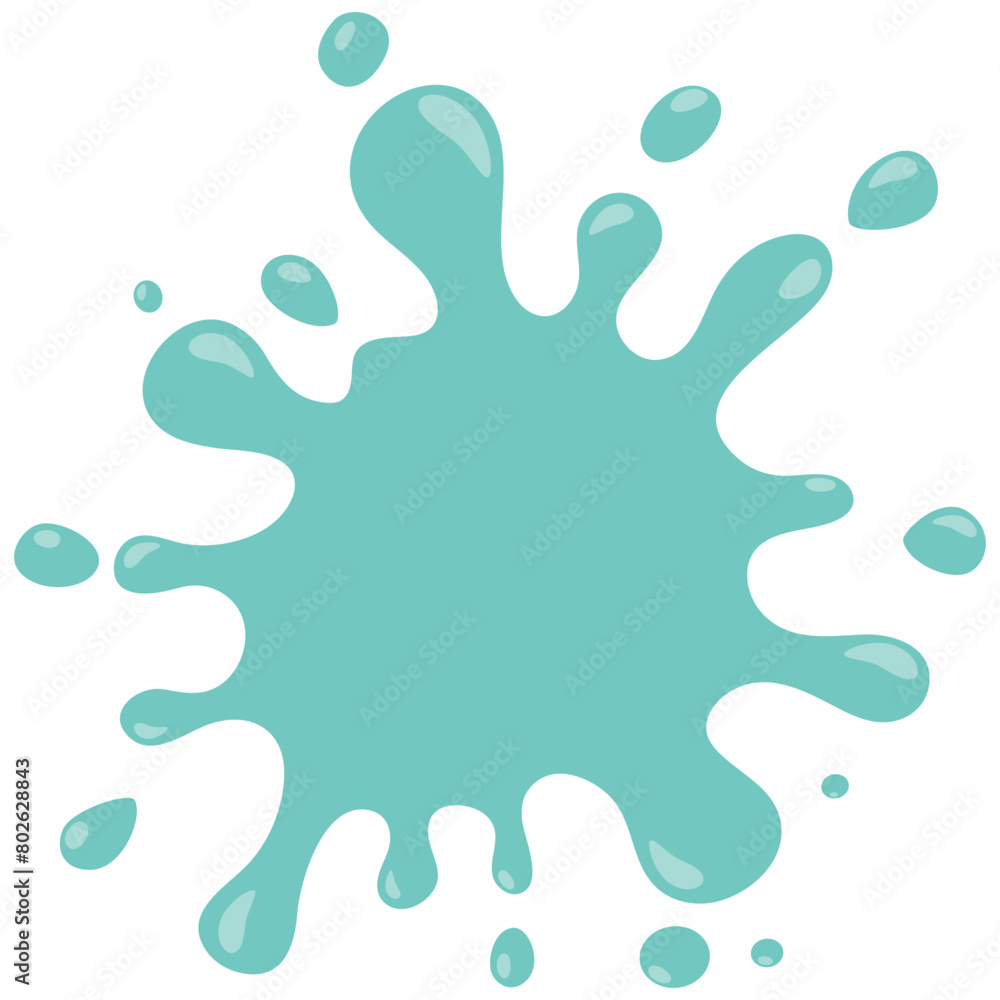 Fototapeta premium Paint splash shape colorful isolated on white background.