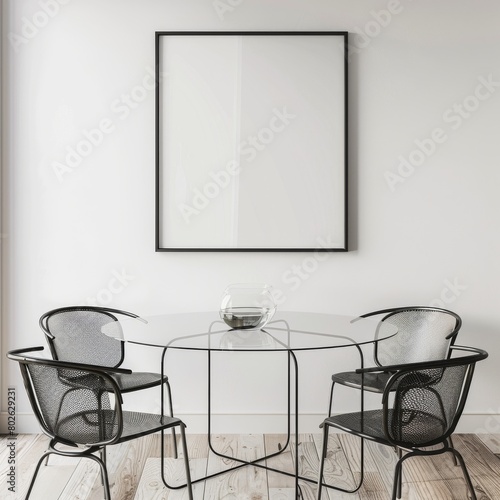 frame mockup of a cozy modern office room interior design with comfortable armchairs and a modern table on a white background, 3d render © mura