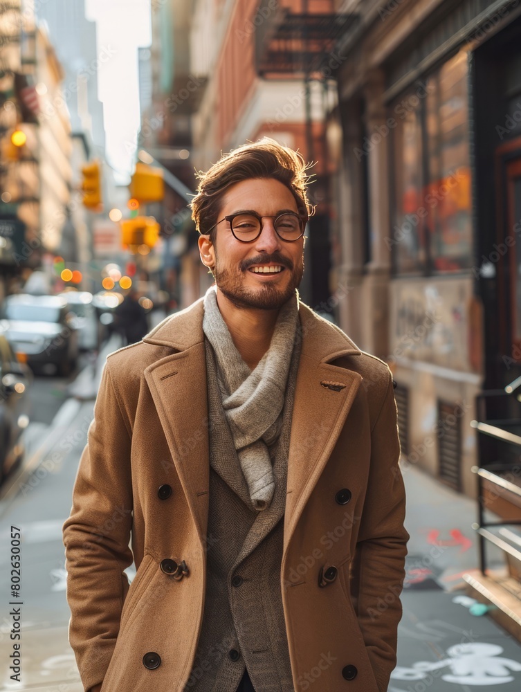 Fashionable men walking down the city streets. Fashionable men walking down the city streets.