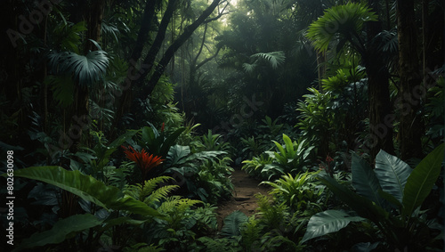 tropical forest in the jungle