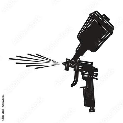 Illustration design spray gun for element design. Vector illustration