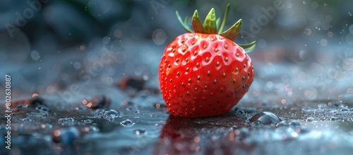 Ripe red strawberry.