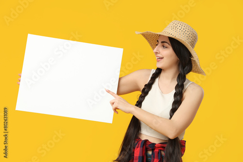 Smiling young woman in stra...