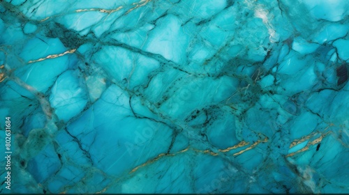 Vibrant turquoise stone texture with natural veins, excellent for a lively and refreshing background,