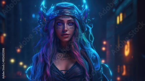 cute magician girl. Created with Generative AI.