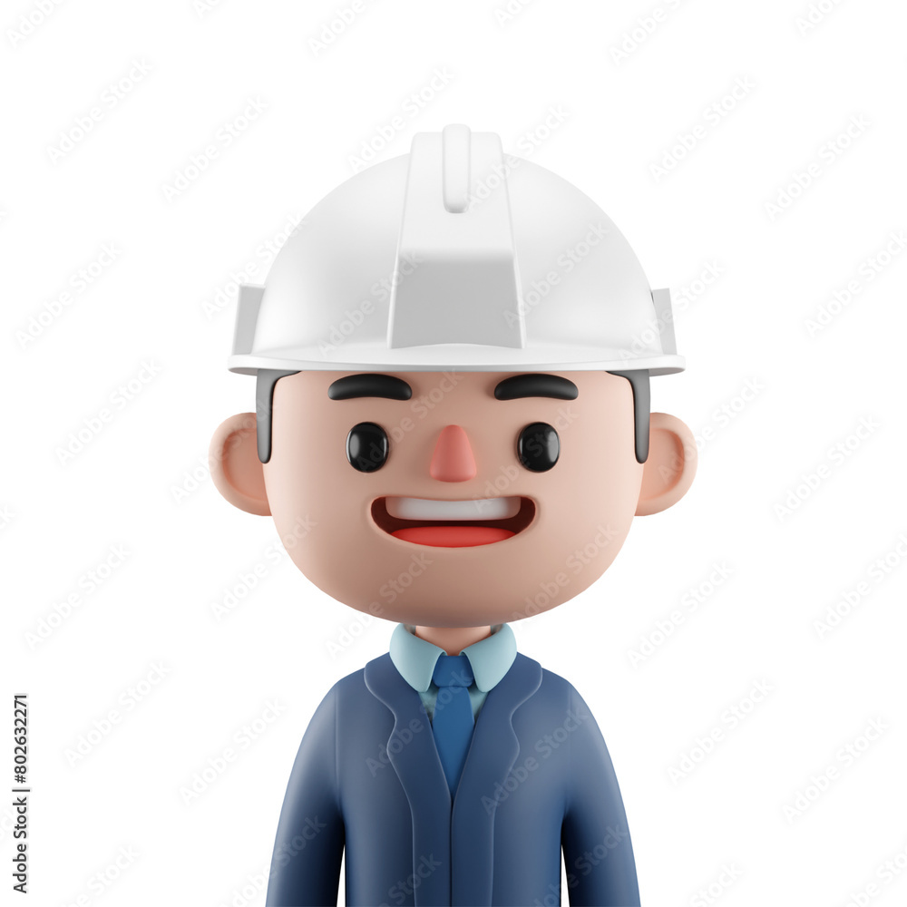 3d render man architect cartoon avatar wearing suit 3d render man architect cartoon avatar wearing suit