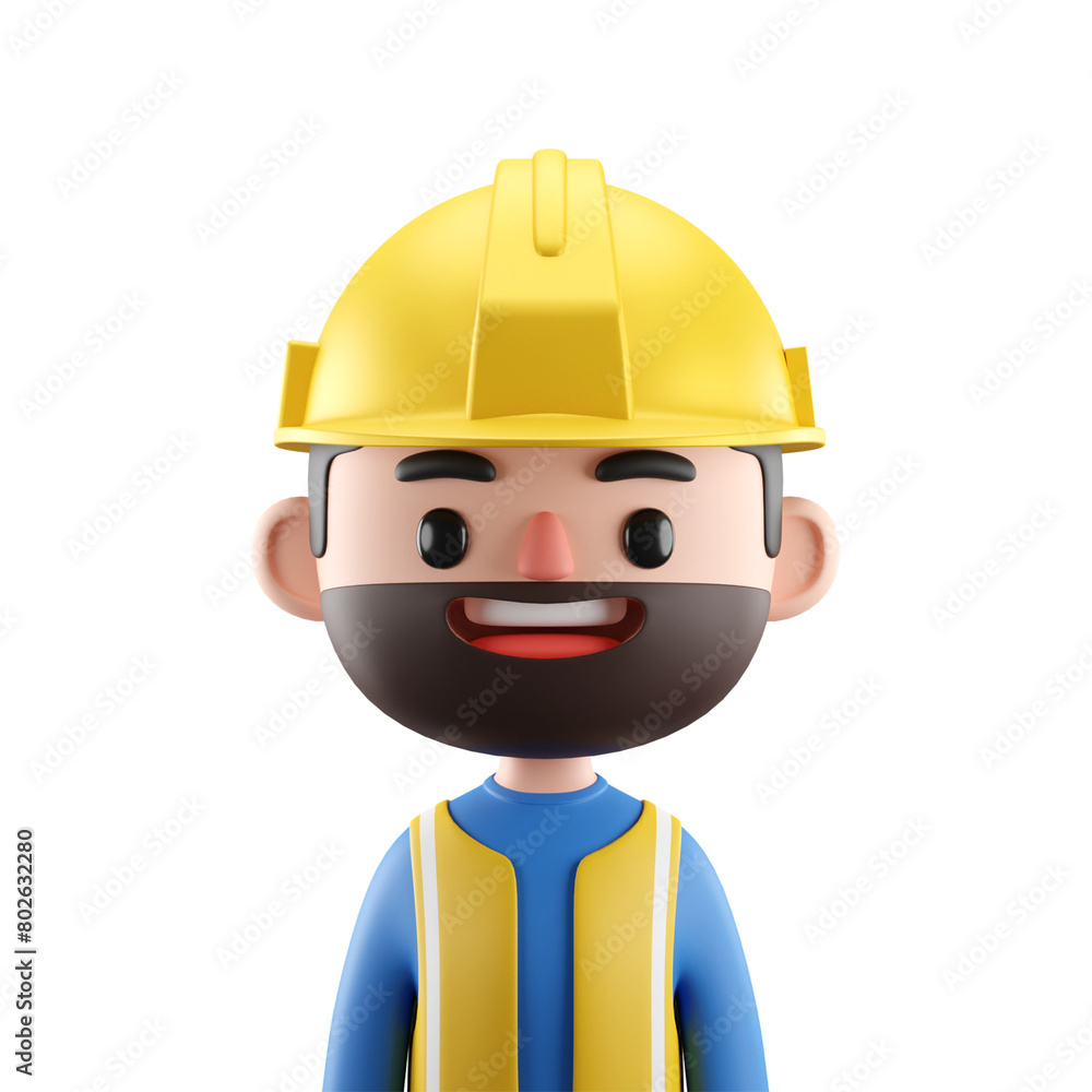 3d render men construction worker cartoon avatar 3d render men construction worker cartoon avatar