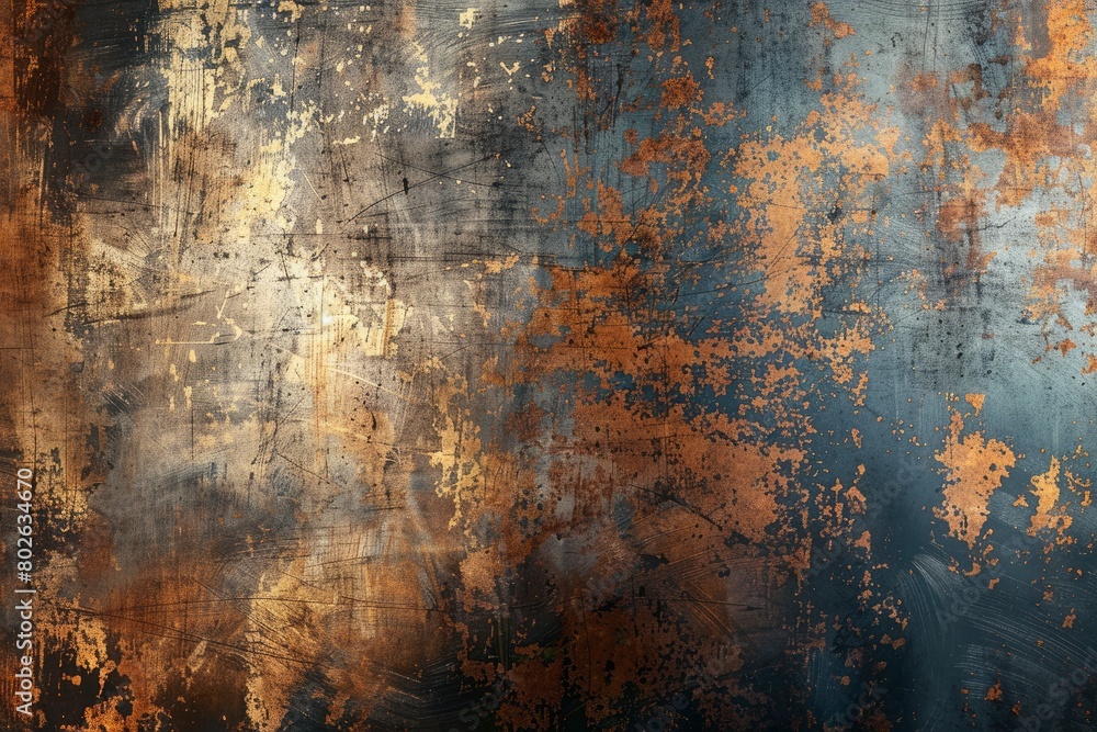 Grunge metal background, rusty steel texture - generative ai Grunge metal background, rusty steel texture - generative ai