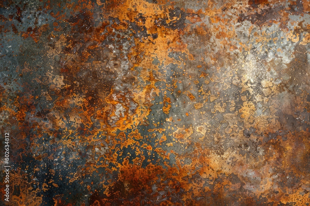 Grunge metal background, rusty steel texture - generative ai Grunge metal background, rusty steel texture - generative ai