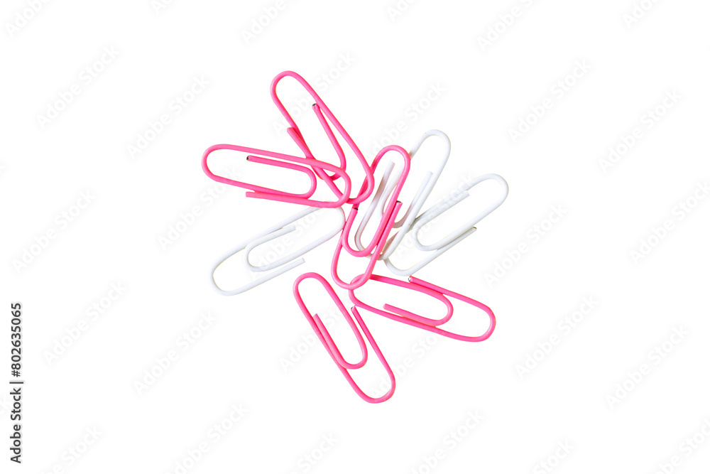 paper clips on white background isolated paper clips on white background isolated