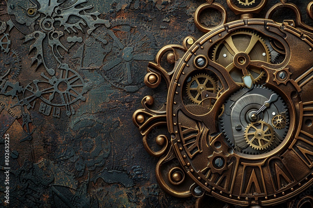 Naklejka premium vintage clock gears background