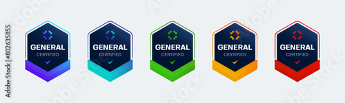 Digital Certified Business Logo. Professional Badge Certification Training Completion To represent achievements, skill, and knowledge acquired through online learning