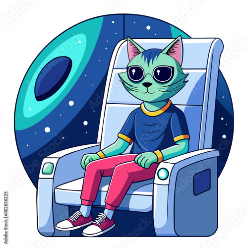 Navigating the Skies Understanding the Attitude of a Cat-like Alien aboard an Aircraft