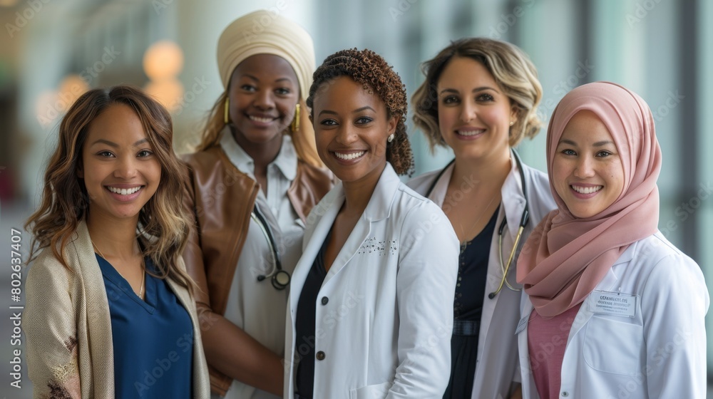Fototapeta premium A diverse team of women in healthcare